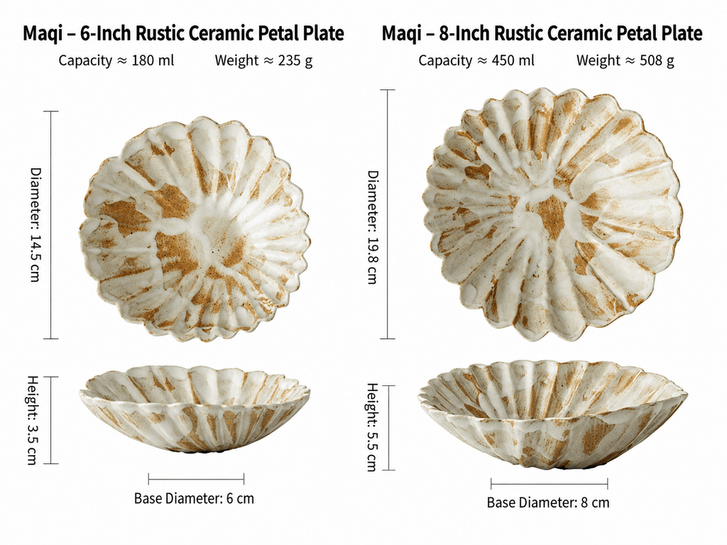 Wabi Petal Stoneware Plate