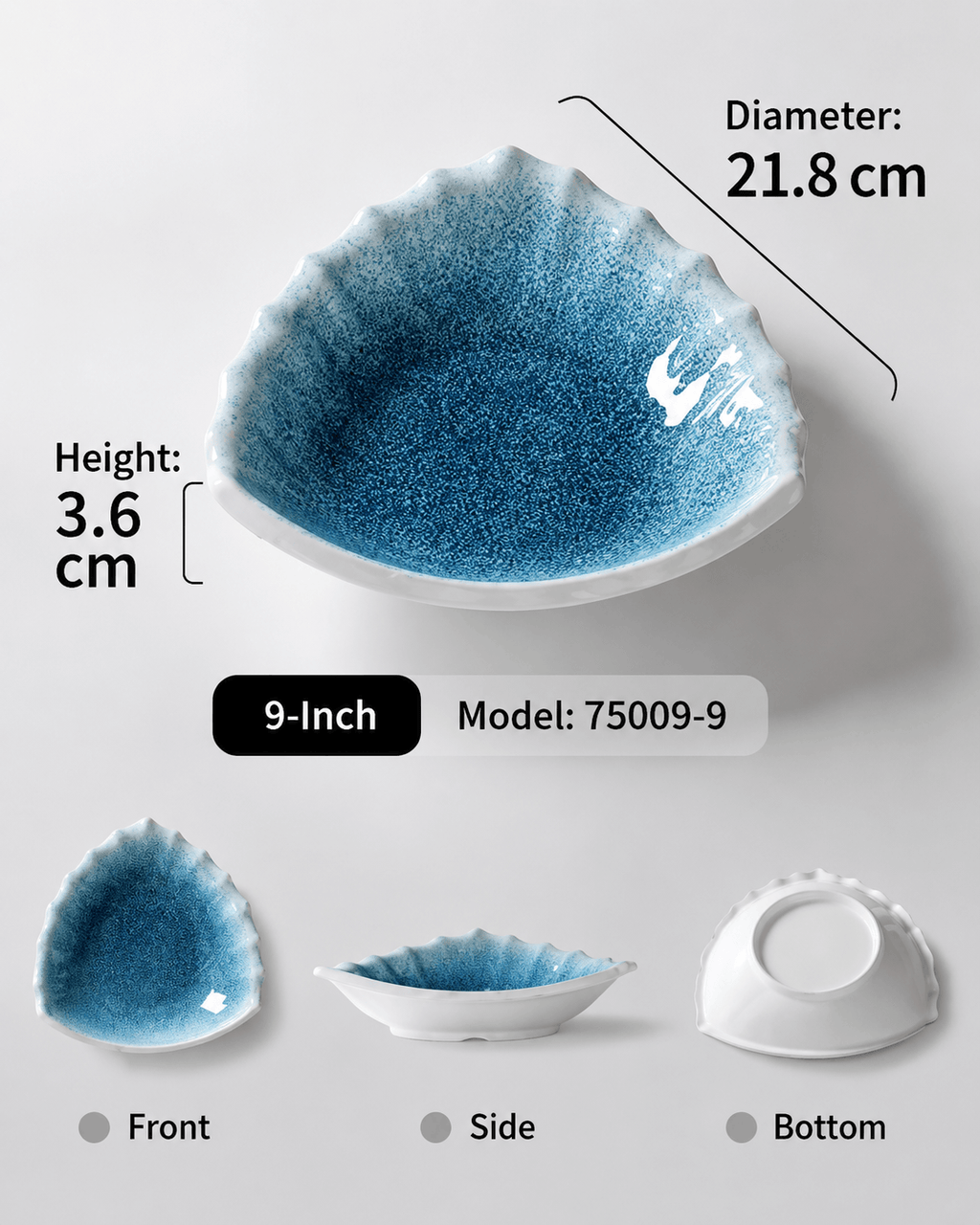 Blue Diamond Triangle Plate