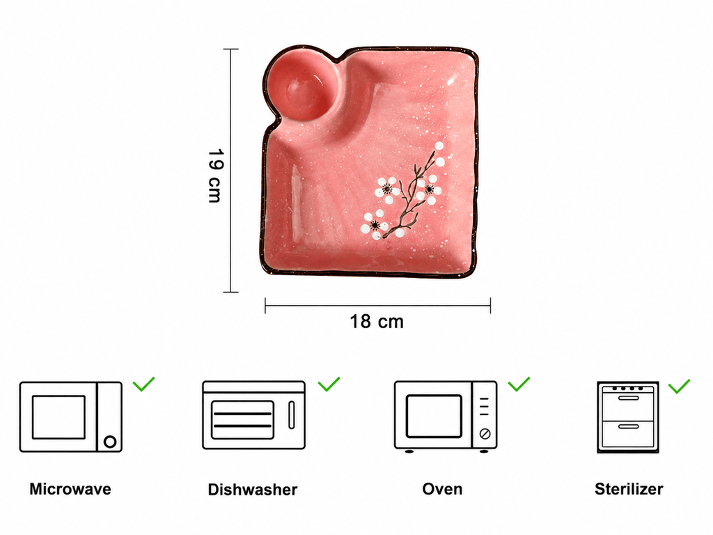 Plum Blossom Divided Plate