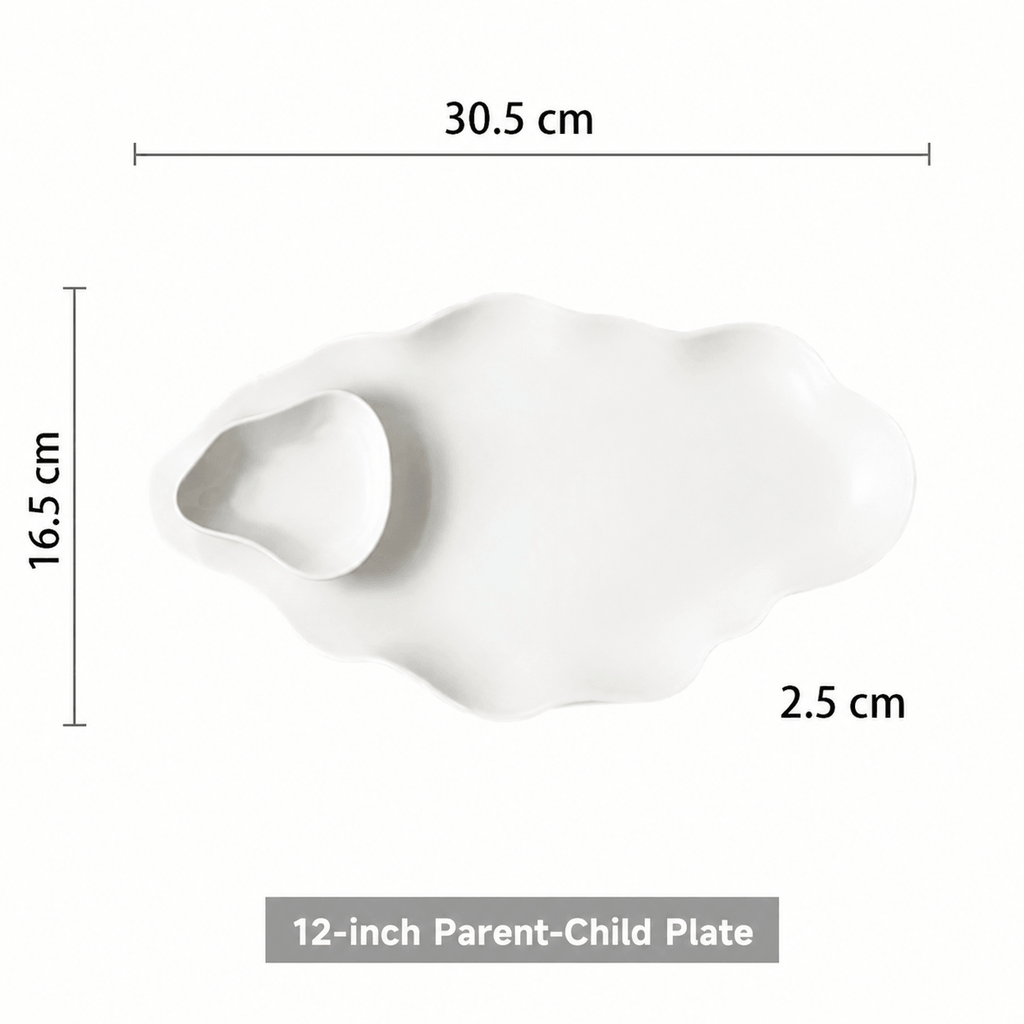 Dumpling & Dip Serving Plate