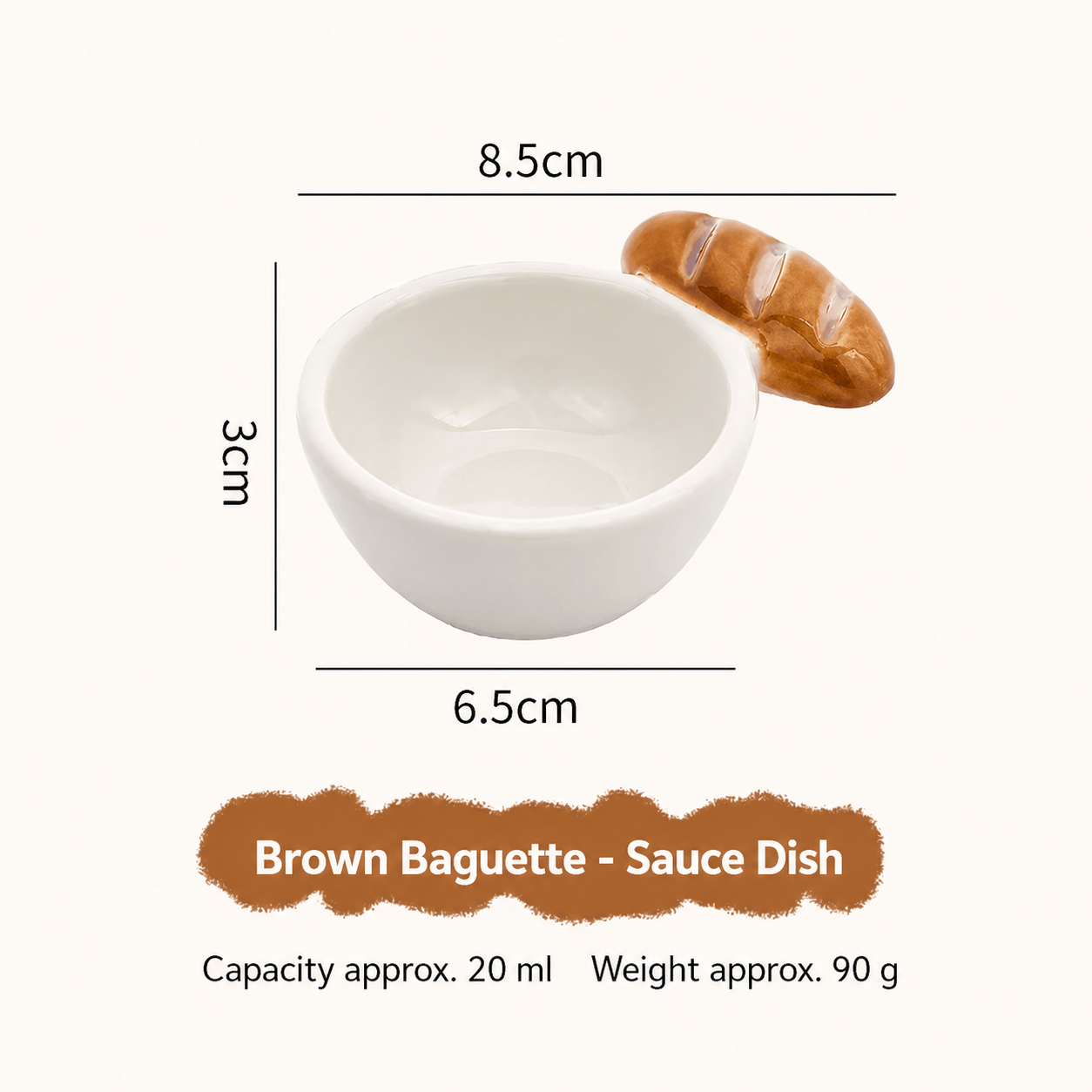 Baguette Handle Condiment Dish