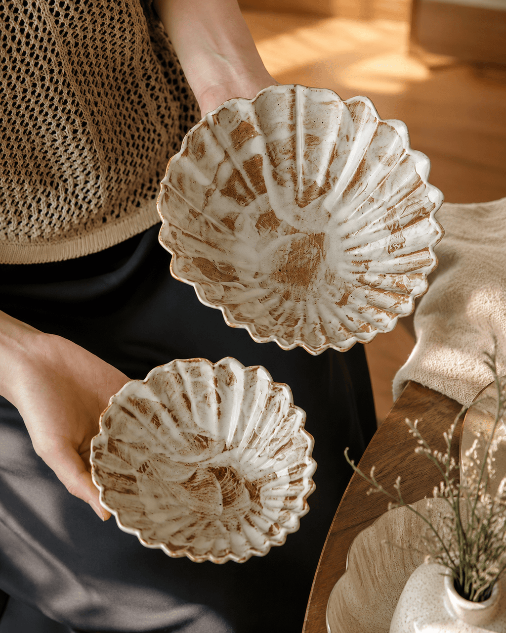 Wabi Petal Stoneware Plate