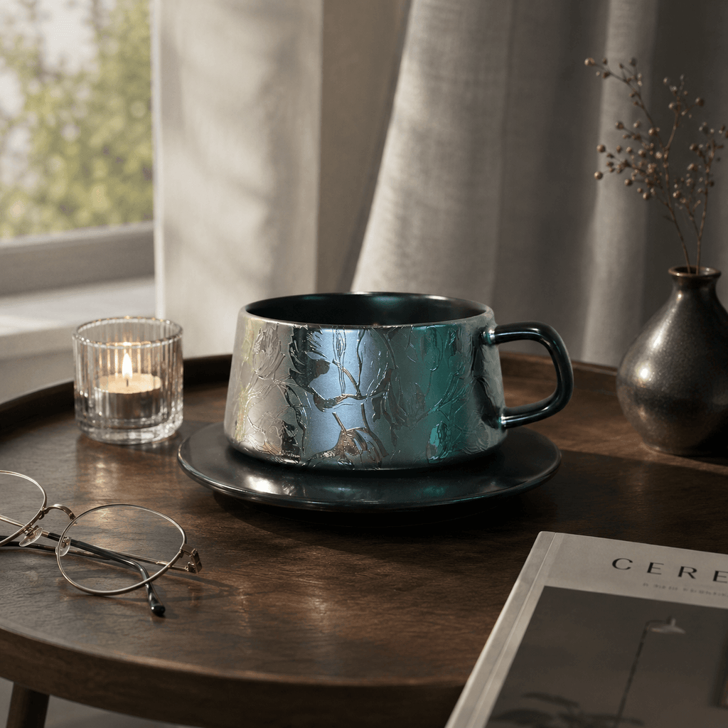 Silver Sakura Relief Cup