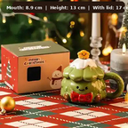 Merry Tree Ceramic Mug with Lid