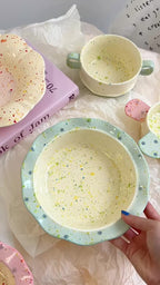 Ink Bloom Ceramic Plate