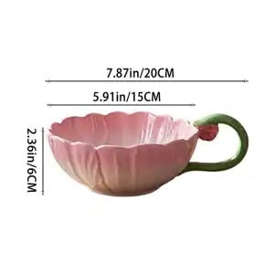 Pink Sakura Handle Bowl