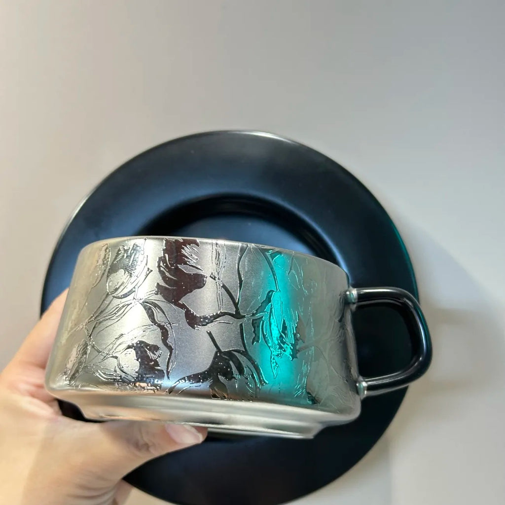 Silver Sakura Relief Cup