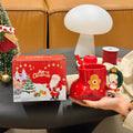 Christmas Charm Ceramic Tumbler with Straw