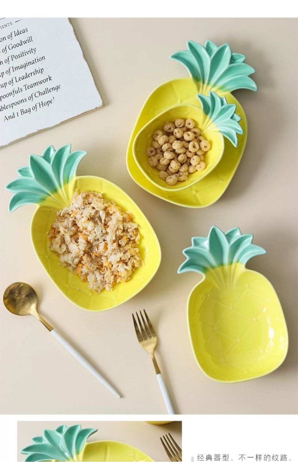 Pineapple Party Ceramic Bowl