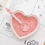 Strawberry Heart Ceramic Bowl