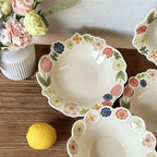 Fleur Relief Dessert Plate