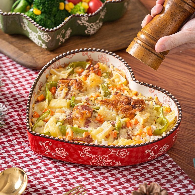 Christmas Tree Ceramic Baking Dish