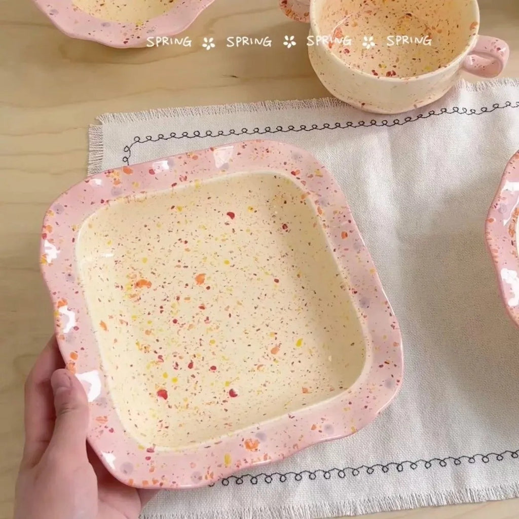 Ink Bloom Ceramic Plate