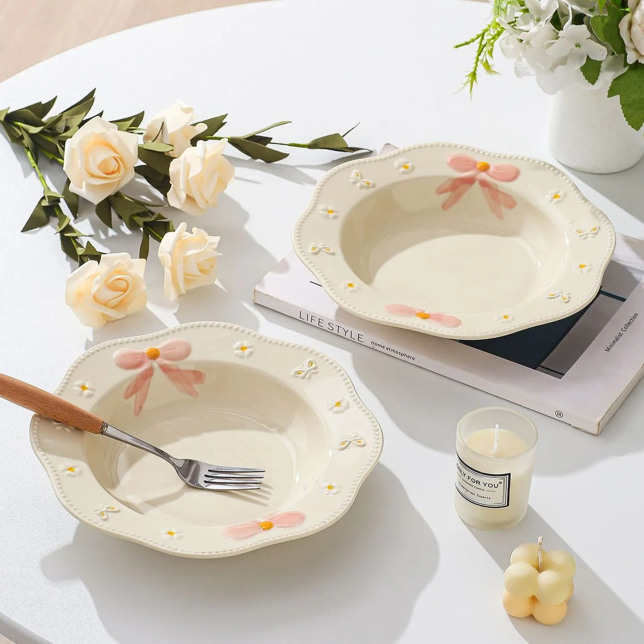 Coquette Bow Pasta Plate