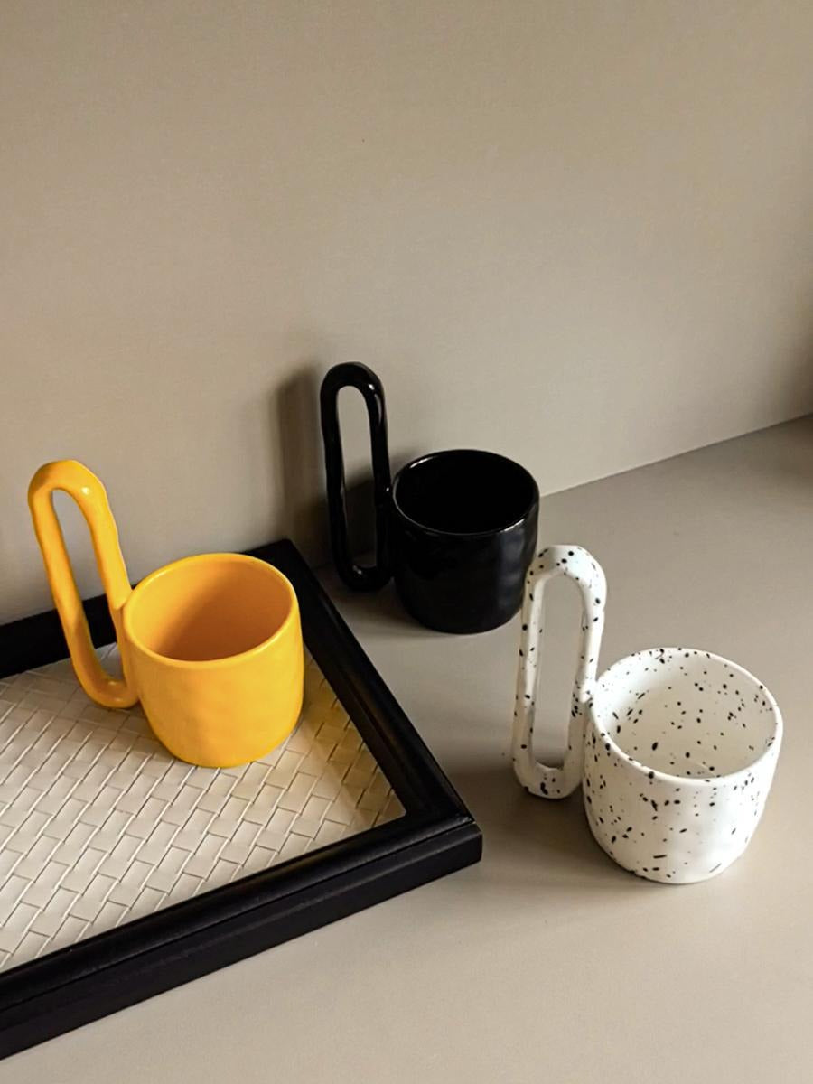 Sculpted High-Handle Mug