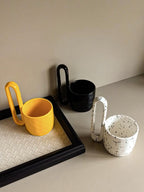 Sculpted High-Handle Mug