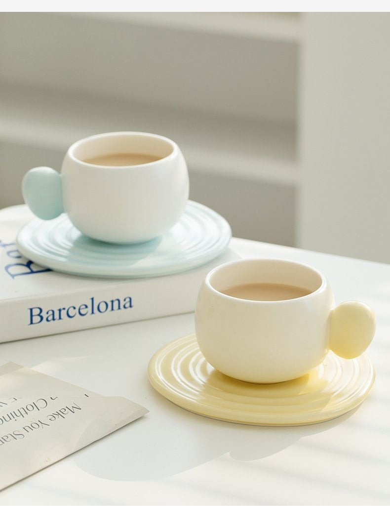 Morandi Cream Ceramic Coffee Cup