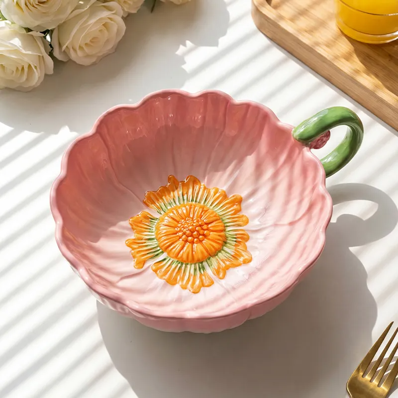 Pink Sakura Handle Bowl