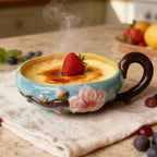 Peach Blossom Relief Handle Bowl