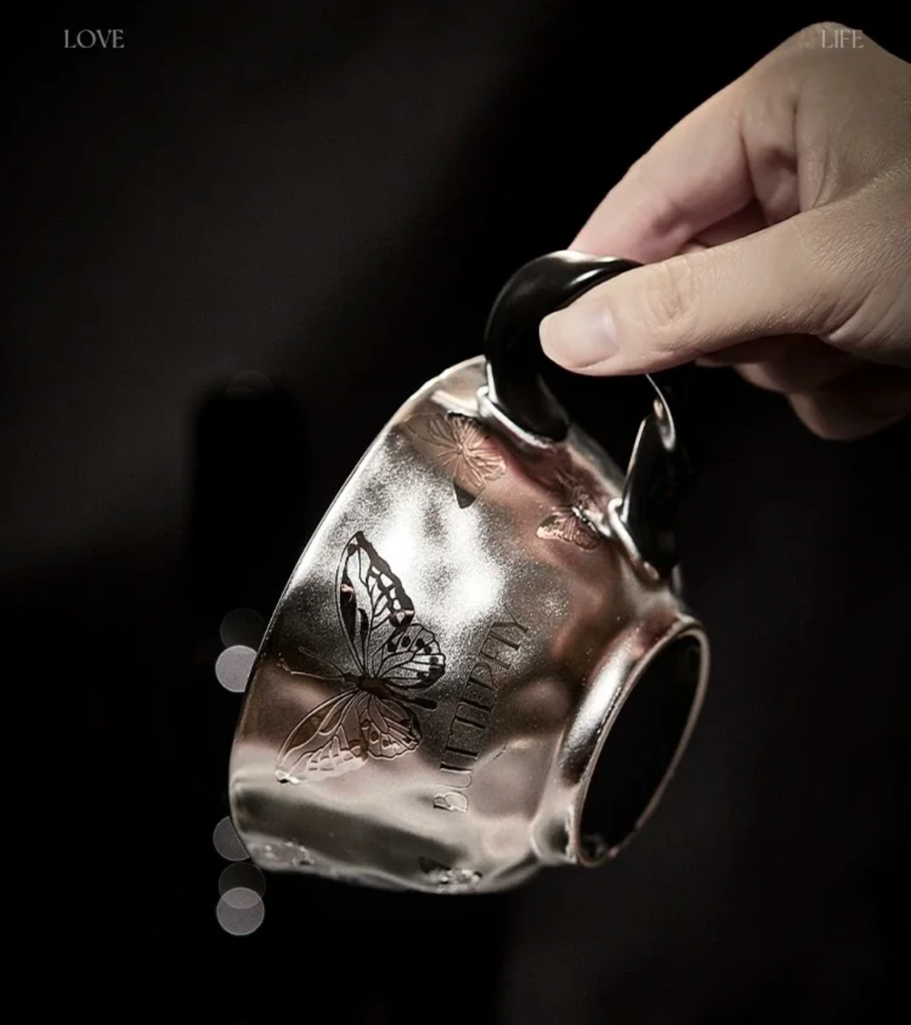 Papillon Relief Cup & Saucer