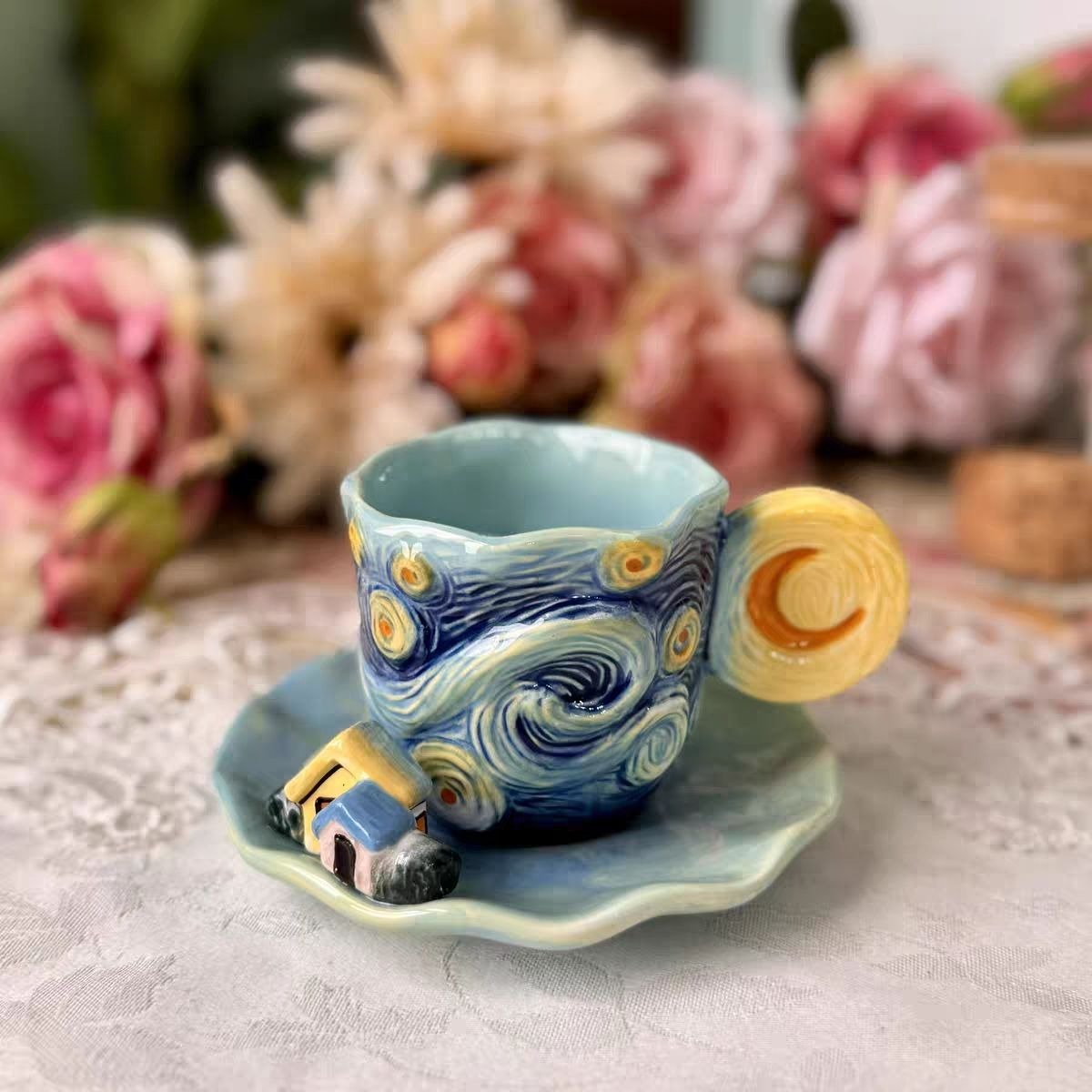 Starry Night Tea Service for Two