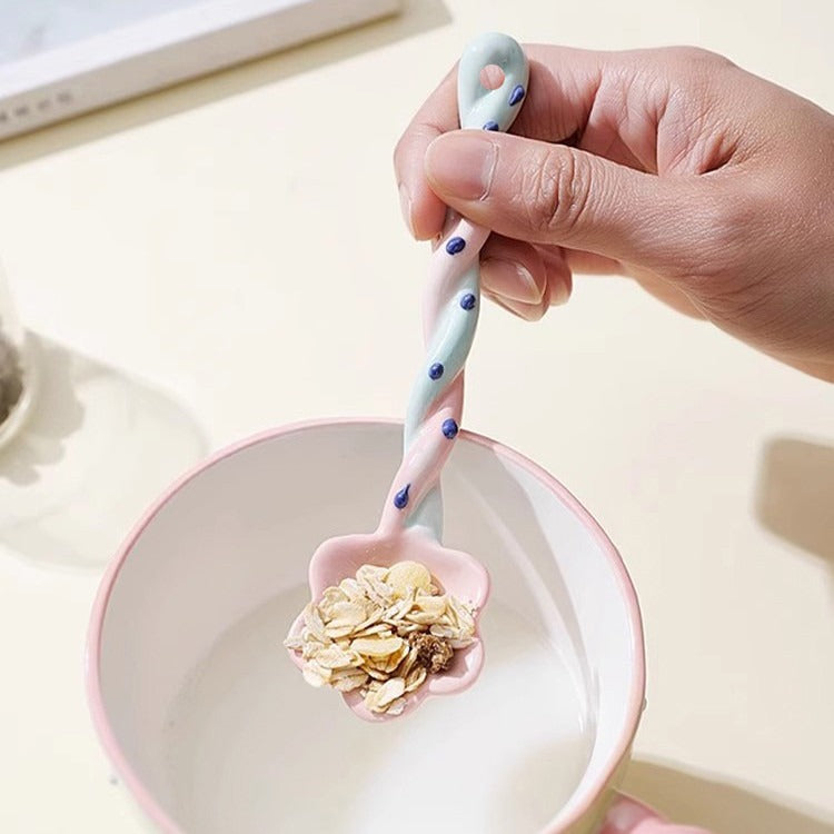 Whimsical Ceramic Dessert Spoon