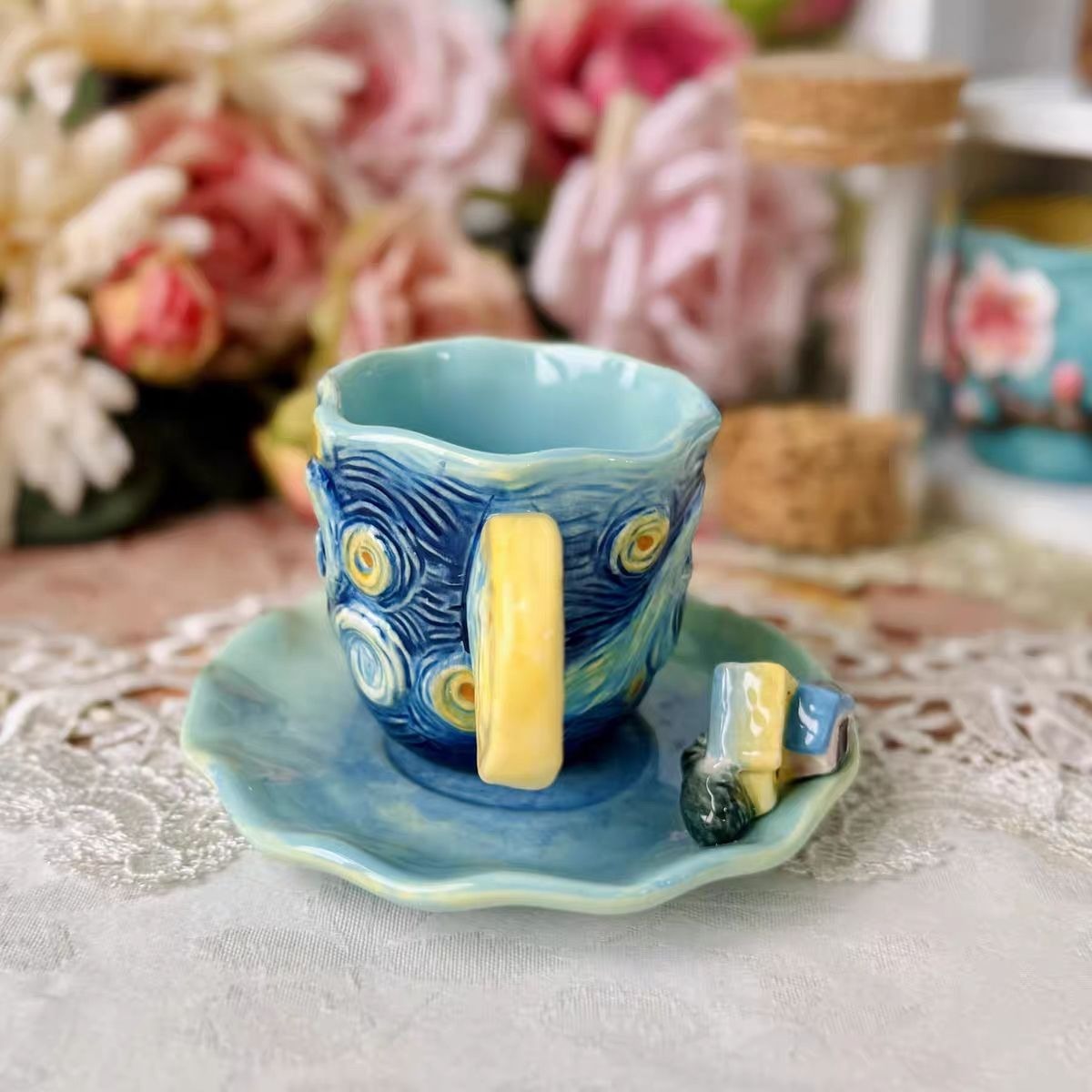 Starry Night Tea Service for Two