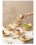 Fleur Relief Dessert Plate