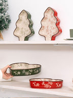 Christmas Tree Ceramic Baking Dish
