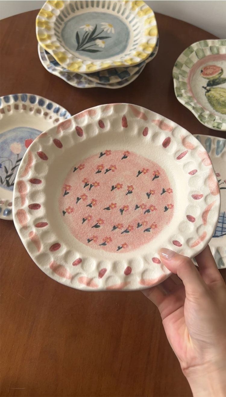 Petite Fleur Hand-Pinched Plate