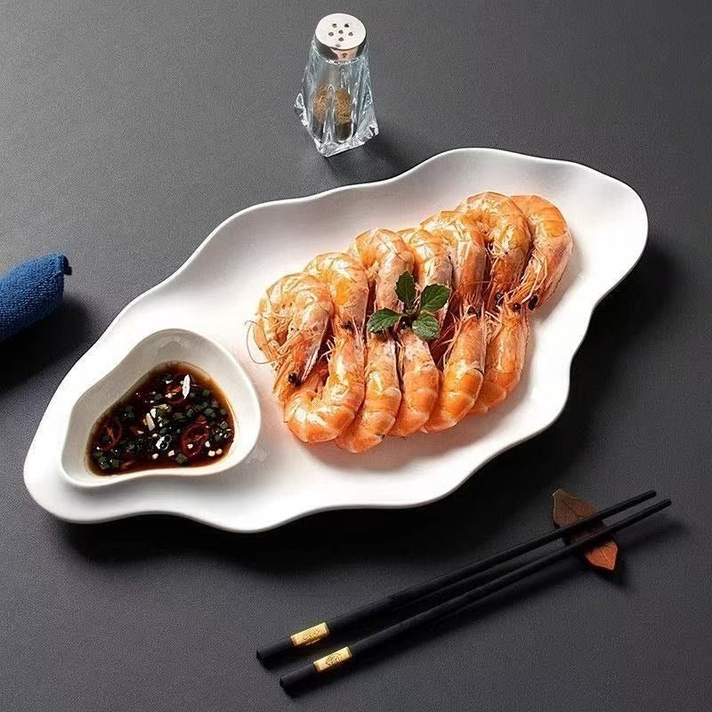 Dumpling & Dip Serving Plate