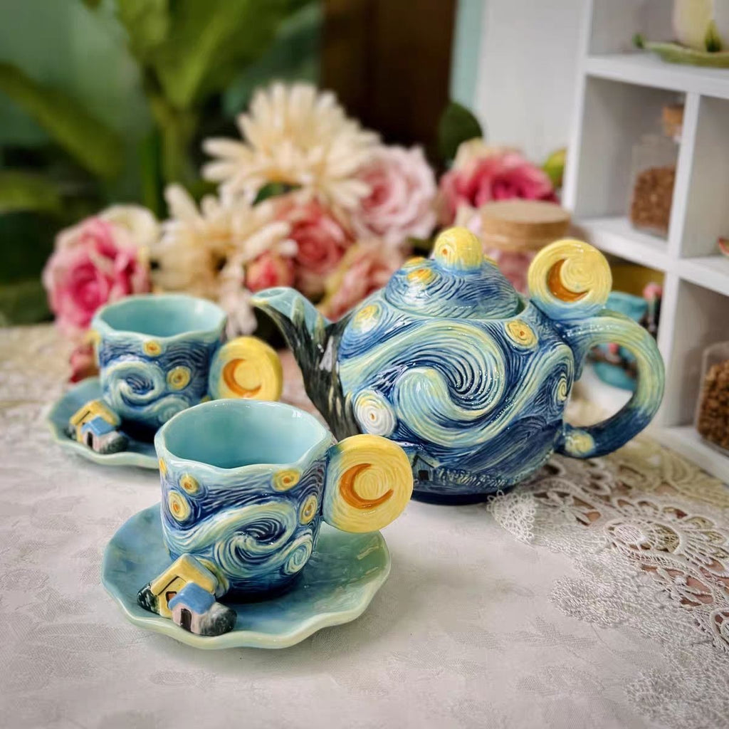 Starry Night Tea Service for Two