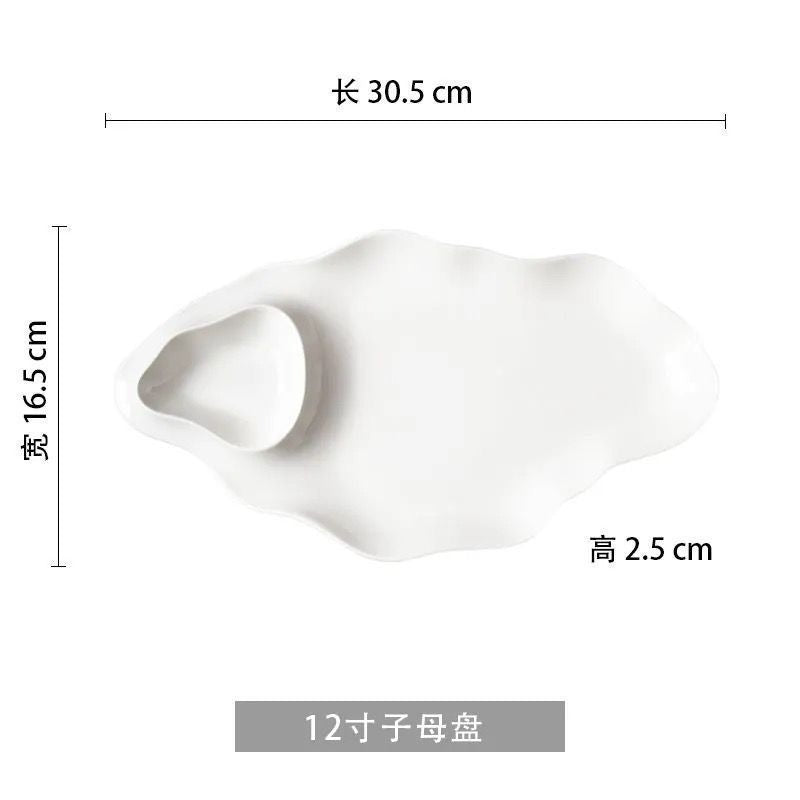 Dumpling & Dip Serving Plate