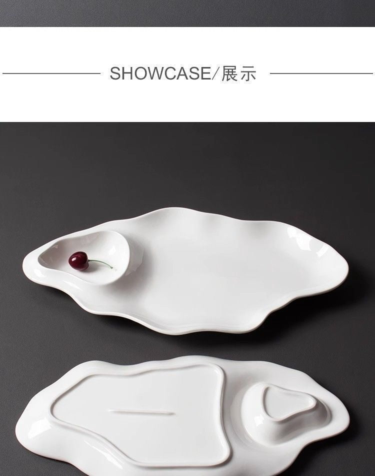 Dumpling & Dip Serving Plate