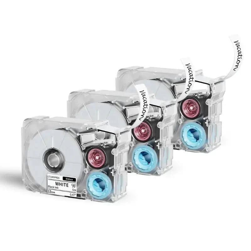 Phomemo T27 12mmx5m Pastel Blue&White&Red Ribbon Label Tapes for P15/A30