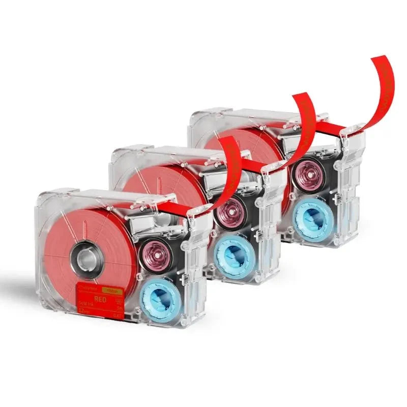Phomemo T27 12mmx5m Pastel Blue&White&Red Ribbon Label Tapes for P15/A30