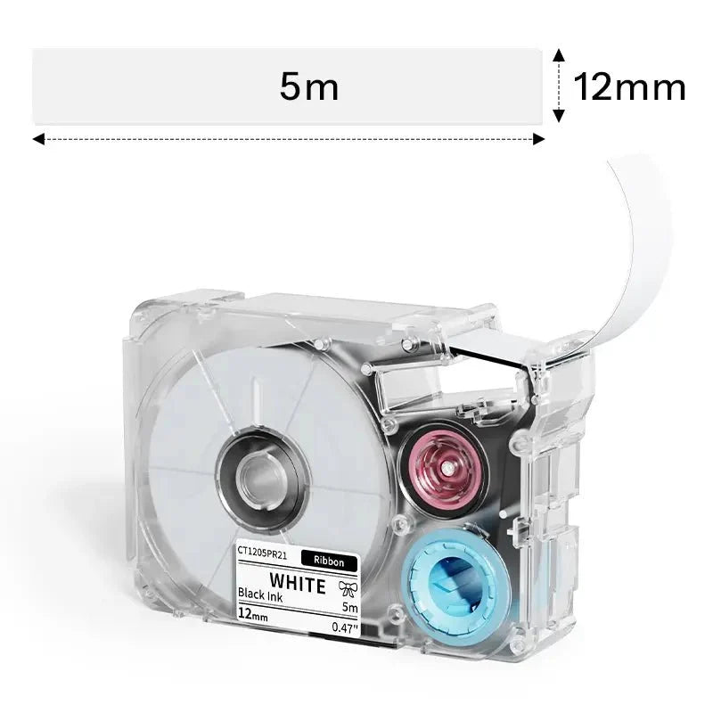 Phomemo T27 12mmx5m Pastel Blue&White&Red Ribbon Label Tapes for P15/A30