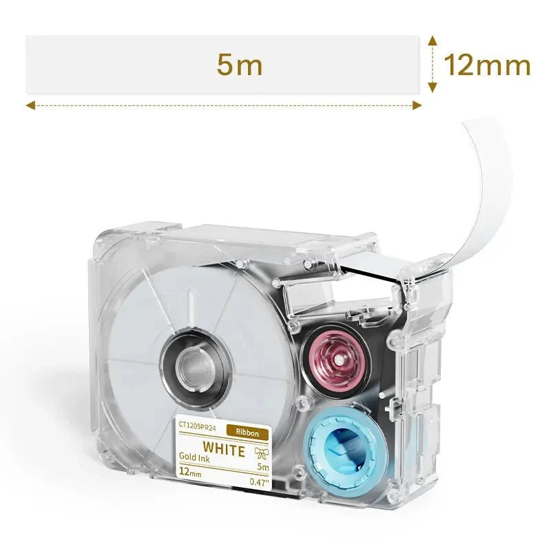 Phomemo T27 12mmx5m Pastel Blue&White&Red Ribbon Label Tapes for P15/A30