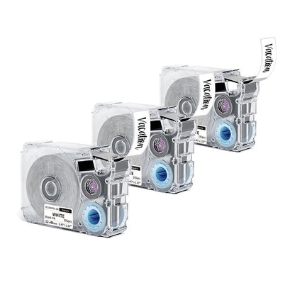 Phomemo 12x40mm Black on White Thermal Transfer Label Tapes for P15/A30