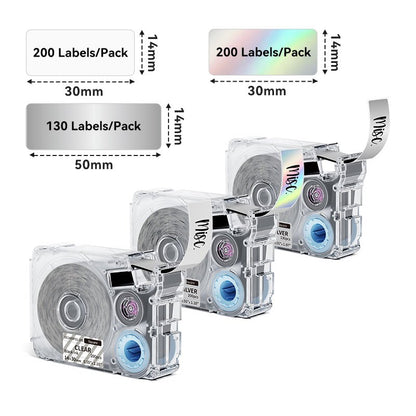 Phomemo 14mm Clear&Laser&Silver Thermal Transfer Label Tapes for P15/A30