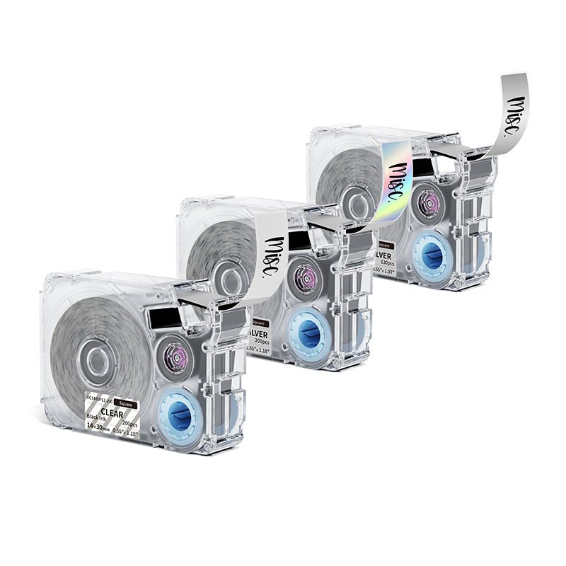 Phomemo 14mm Clear&Laser&Silver Thermal Transfer Label Tapes for P15/A30