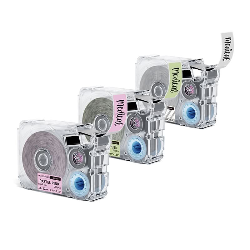 Phomemo 14mm Pink&Green&Clear Thermal Transfer Label Tapes for P15/A30
