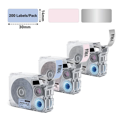 Phomemo 14x30mm Blue&Pink&Silver Thermal Transfer Label Tapes for P15/A30