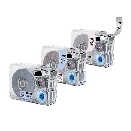 Phomemo 14x30mm Blue&Pink&Silver Thermal Transfer Label Tapes for P15/A30