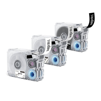 Phomemo 15mmx8m White&Black&Clear Continuous Label Tapes for P15/A30