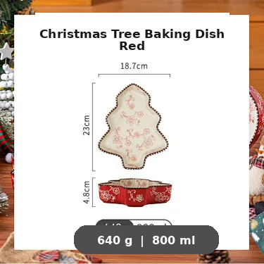Christmas Tree Ceramic Baking Dish