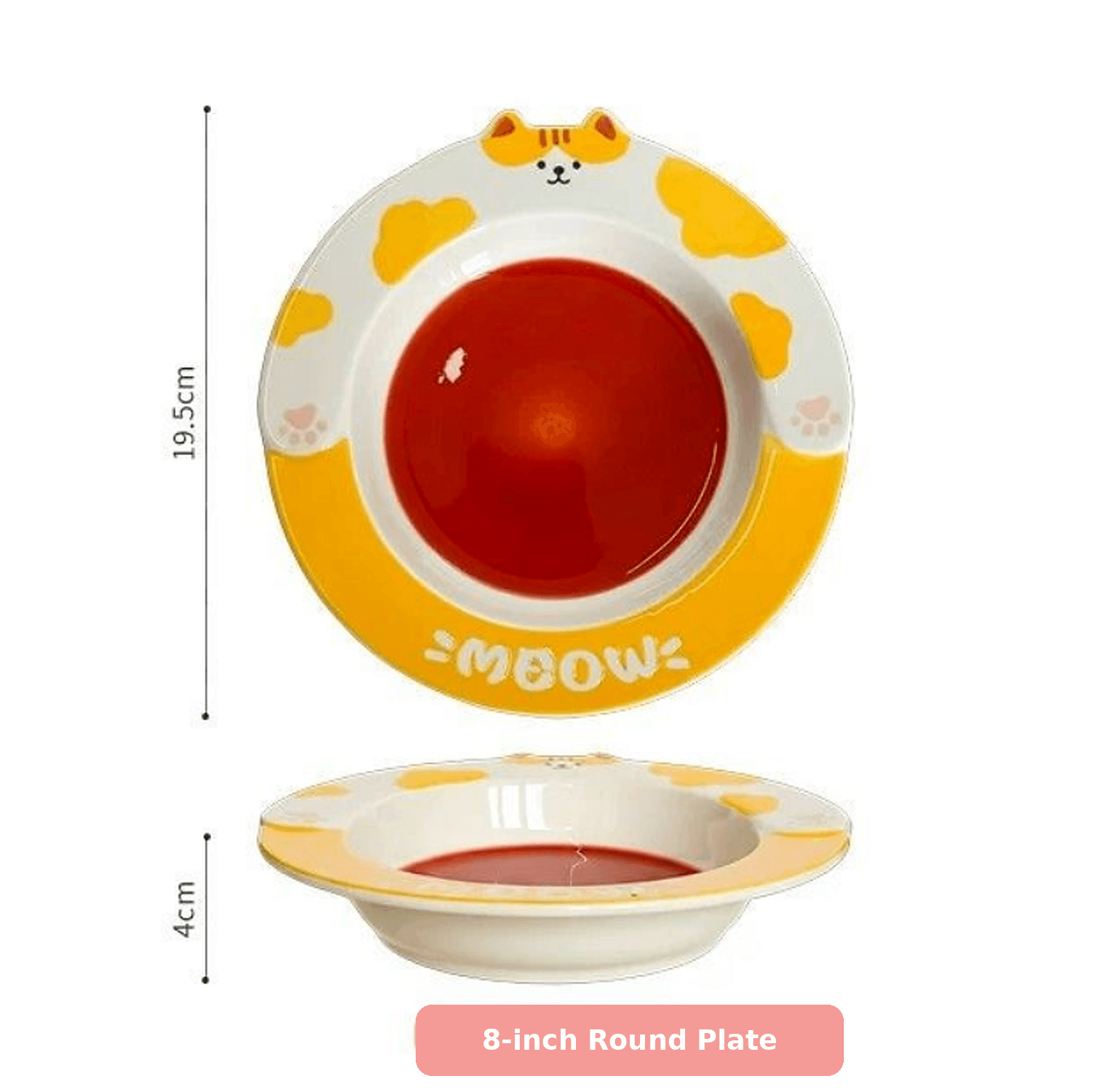Whiskers Cat Ceramic Plate